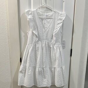 White Ruffled Dress